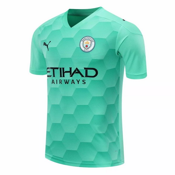 Camiseta Manchester City Replica Segunda Ropa Portero 2020/21 Verde